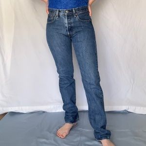 Levi’s | 501 Dark Wash Straight Leg Button Fly Jeans | 2013